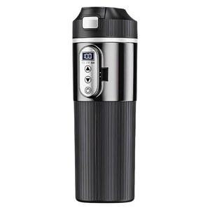 온열 12V 24V 스테인리스 스틸 여행용 커피 머그 워머 차량용 히팅 디지털 LCD 디스플레이 스마트 온도 센서 전기 물컵