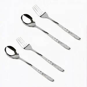 [골드스마일]어린이용 유광 스테인리스 토끼 모양 식사 스푼 포크