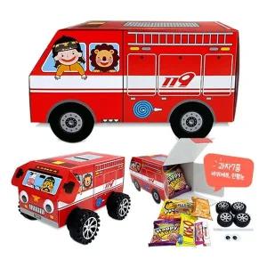 간식 선물 소방차 저금통 바퀴 포함 어린이 구성