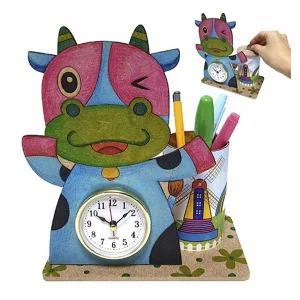 송아지 디자인 연필통 만들기 저금통 추가 수공예