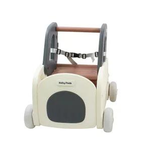 [베이블퓨어리] 붕붕 걸음마보조기 미네랄화이트+브라운 아기 북카트 유아 보행기
