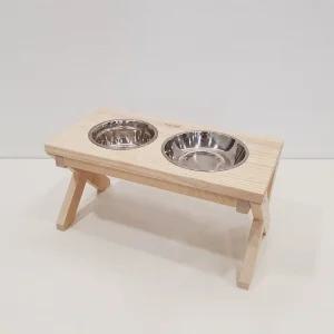 그로우 펫블리 원목 애견식탁 2구 밥그릇/고양이/애견/물그릇/개밥/그릇/식기/급수기/강아지/물통/급식기