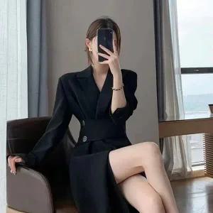 [센트럴몰]랩 디자인 시크 V넥 버튼 원피스