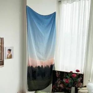 [마이모노샵] 보기싫은곳 행거 가림막 벽장식 쉬폰 풍경 포스터 천