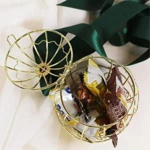 [마이모노샵] 골드프레임 펌킨 호박모양 캔들 홀더 소품 장식품 5개