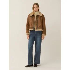 [갤러리아] [겨울] 스웨이드 크롭 무스탕 재킷