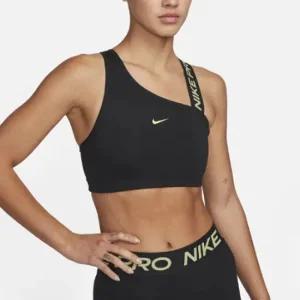 나이키브라탑 DM0571-011 우먼스 프로 스우시 미디엄 서포트 일체형 패드 비대칭 스포츠 브라