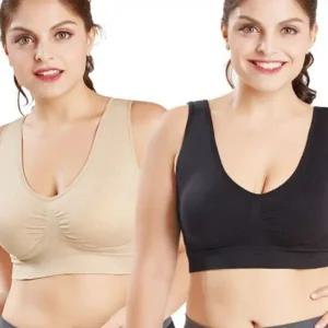 스포츠 빅사이즈 브라 와이어리스 빅사이즈 노와이어 브라 여성 속옷