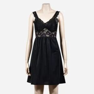 쿨샵 여성 A라인 원피스 레이스 슬립 내장패드 잠옷