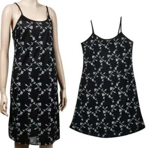 플라워 패턴 풍기인견 끈조절 여성 나염 슬립