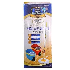 샤크3 페달스핀 클리너 리필 밀대걸레 회전 가정용 마대 자루 바닥청소 사무실