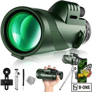 삼각대 휴대폰 클립이 포함된 강력한 80X100 HD 단안 망원경으로 야생 동물 사냥, 조류 관찰, 캠핑 및 하이