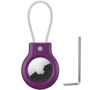 Apple Airtags 키 체인 홀더 케이스 (스틸 와이어 라인 포함) 분실 방지 추적기 360 수하물 배낭 보호