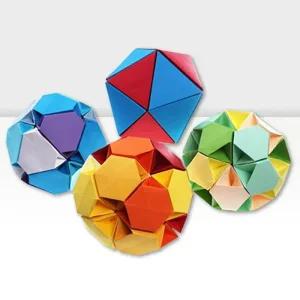 [수지원] 축구공 종이접기 4종세트 학교 기관 단체 수학 수업 교구 재미있는 만들기