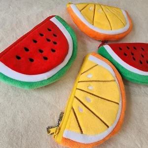 [아우트]오렌지 수박 동전지갑 보관 키링
