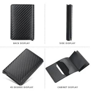 [아우트]카본 팝업 카드 홀더 RFID 지갑 머니