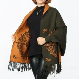 플라워 가디건 숄 루즈핏 여성 어깨숄 WFKZQAI