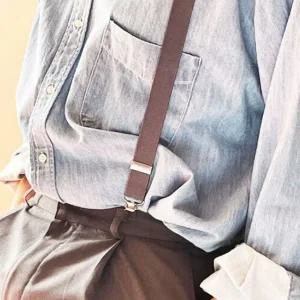 [아우트]빅사이즈 웨딩촬영소품 정장 서스펜더 회색