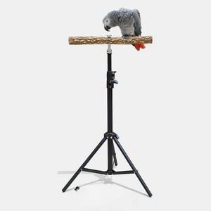 앵무새횟대 삼각대 나무 스탠드형 조류 대형 모란 4개 훈련 삼각대횃대