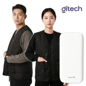 디테크 V넥 보온 발열 온열 열선 조끼 배터리 포함