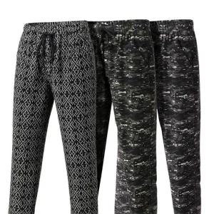 2장세트 남성 겨울 기모 몸빼바지 흑백 밀리터리 패턴