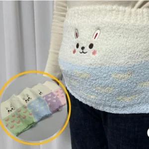 [피커]색상랜덤 토끼 니트 배 워머 보온복대 허리 보온 1개