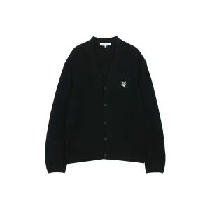 메종키츠네 남성 그레이 폭스헤드 패치 컴포트 가디건 블랙 PM00502KT1006-P199