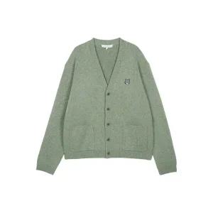 메종키츠네 남성 폭스헤드 밀라노 램스울 가디건 로렐 그린 PM00510KT1180-P131