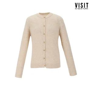 울 블렌드 라운드넥 슬림핏 가디건(VZAGD52)