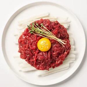 [소스무료제공][대한민국농수산] 국내산 한우 뭉티기 육사시미 600g(300gx 2팩)