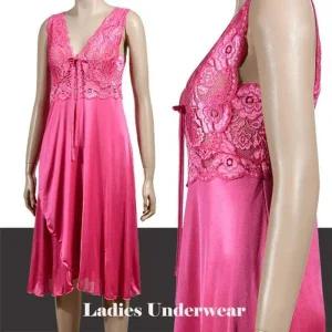 [피커]나 레이스 플라워 패턴 랩스타일 홈드레스 8033