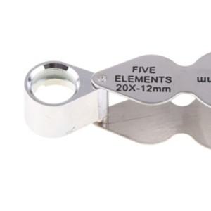 포켓 주얼리 돋보기 10X 20X 확대경 렌즈, 이중 접이식 루페 스탬프 동전 시계 수리 도구