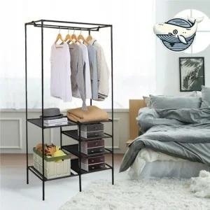 세탁물 정리 수납 선반 옷걸이 스탠드형 수납장 시스템행거 옷걸이행거 2단행거 미니행거
