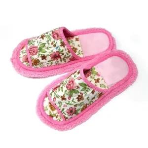 패드 분리 세척 가능 극세사 거실청소 실내화 슬리퍼 청소패드 탈부착형청소거실화