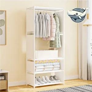 소형 스탠드 행거 옷장 수납 선반 조립식 간이옷장 미니옷장 부직포옷장 비키니옷장