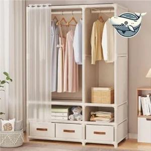 편리한 수납형 행거옷장 3단 멀티수납 보관장 간이옷장 미니옷장 부직포옷장 비키니옷장