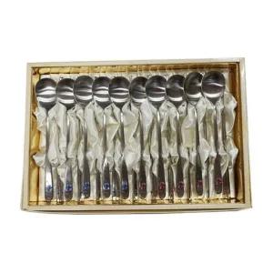 [RGK29016]수저 세트 숟가락 젓가락 커트러리 물망초 10인