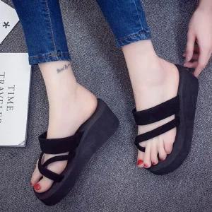 [피커](HH)여성샌들 통굽쪼리 웨지힐 슬리퍼 ZG-HL02