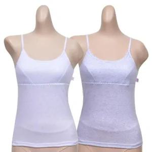 [피커]은은한 하트패턴 심플 주니어 끈 브라런닝