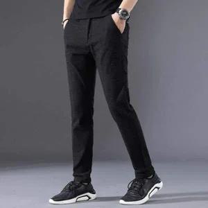 남성 정장바지 슬림핏팬츠 체크바지 밴딩바지 남성스판반지