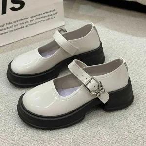 [피커]룩 통굽 메리제인 단화 메리제인키높이 구두 슈즈