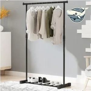 세련된 다목적 옷걸이 간편형 스탠드 행거 실내 원룸행거 철제행거 간이행거 블랙행거