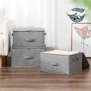 슬림 패브릭 수납 박스 중형 정리함 다용도 패브릭정리함 패브릭수납함 수납정리함