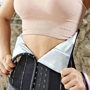 [피커]코르셋 허리땀복 배따뜻 군살 압박 허리보정 운동