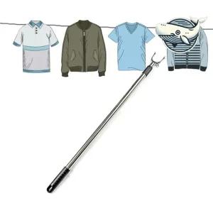 편리한 의류 집게 봉 접이식 옷걸이 막대 옷걸이집게봉 옷걸이헹거 옷걸이막대