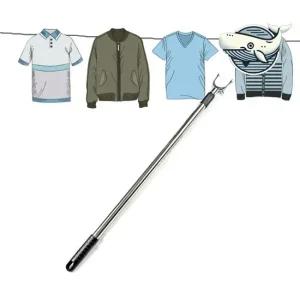 편리한 스테인리스 의류걸이봉 다목적 옷걸이 옷걸이집게봉 옷걸이헹거 옷걸이막대