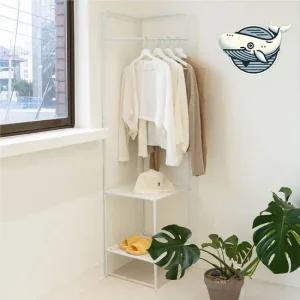 코너 공간 활용 옷걸이 정리대 조립식 수납 옷걸이행거 미니행거 철제행거 스탠드행거
