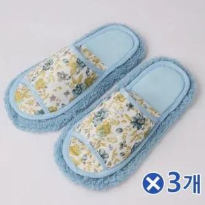 바닥청소 탈부착 청소신발-색상랜덤x3개 거실청소용품 거실슬리퍼 거실신발 거실실내화