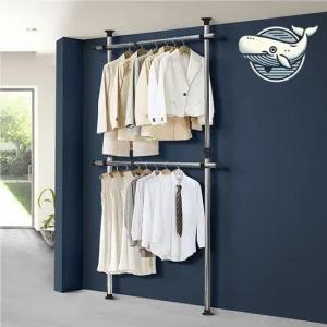 다용도 수납 옷행거 고급 크롬 조립식 행거 시스템행거 원룸행거 폴행거 옷걸이행거