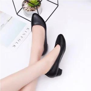 [피커]통굽 여성구두 펌프스 로우힐